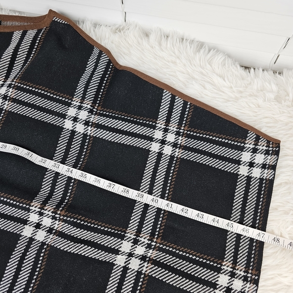 Ann Taylor Poncho Sweater with Plaid Print - Picture 5 of 10
